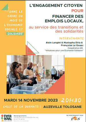 L'engagement citoyen pour financer des emplois locaux, au service des transitions et des solidarités