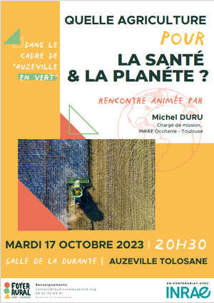 Conférence : Quelle agriculture pour la santé et la planéte?