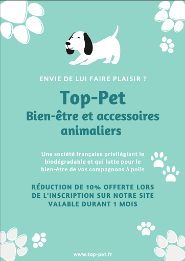 Top-Pet, bien être et accessoire chien et chat. Animalerie en ligne.